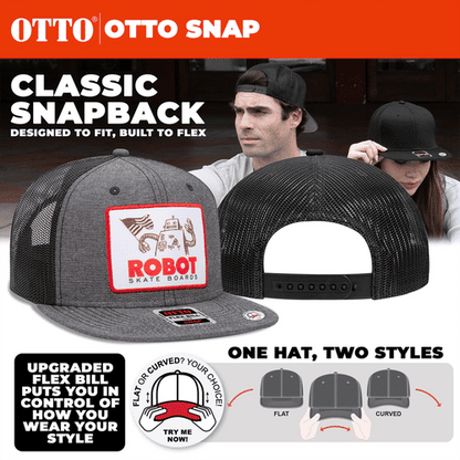 OTTO CAP® OTTO SNAP 5 Panel Pro Style Mesh Back Trucker Snapback Hat