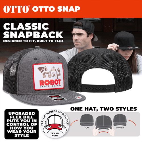 OTTO CAP® OTTO SNAP 5 Panel Pro Style Mesh Back Trucker Snapback Hat