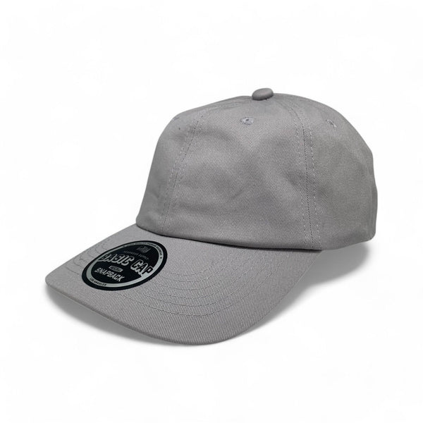 BASIC CAP Plain Cotton Dad Hat 6004 Unstructured Adjustable - L.GREY