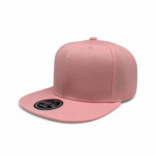 Basic Cap Plain Poly Snapback Hat 8002 - L.PINK