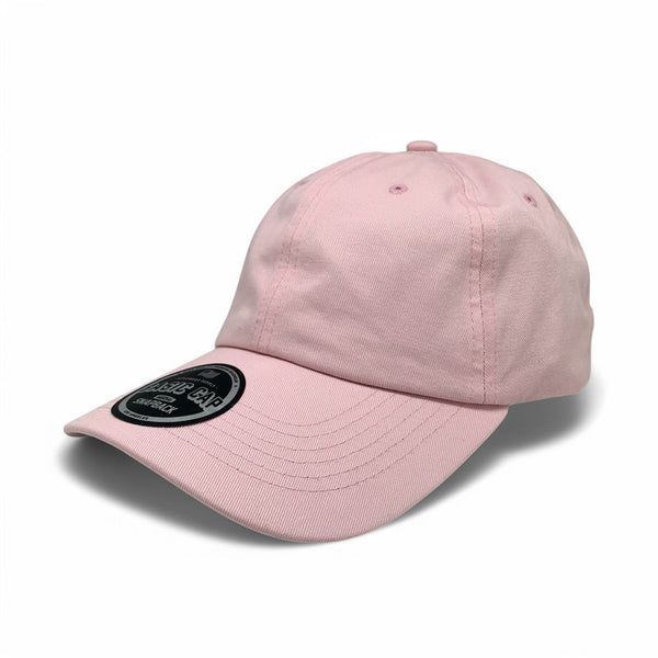 BASIC CAP Plain Cotton Dad Hat 6004 Unstructured Adjustable - L.PINK