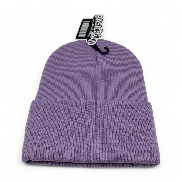 BASIC CAP Plain Long Cuffed Beanie PLB - LAVENDER