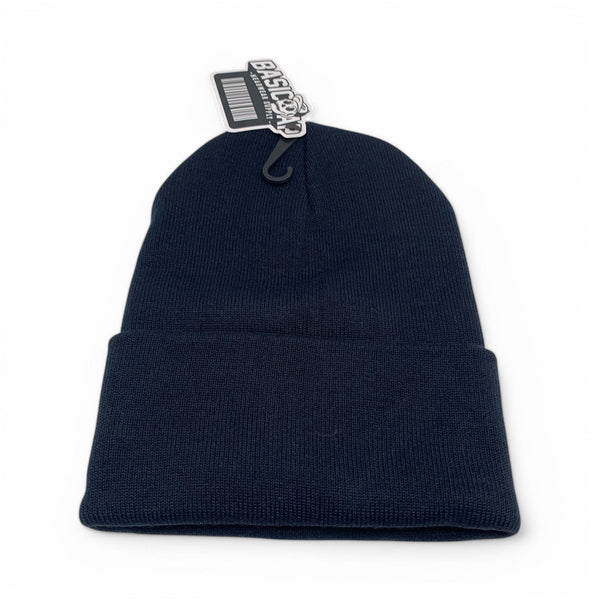 BASIC CAP Plain Long Cuffed Beanie PLB - NAVY