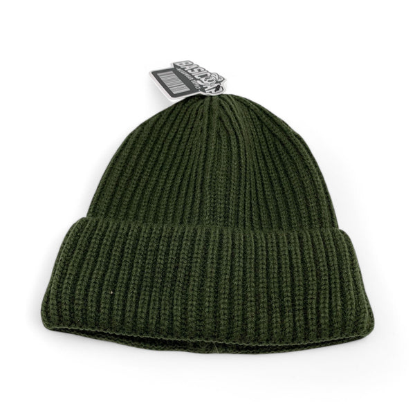 BASIC CAP Plain Fisherman Beanie PFB Knit Cap - OLIVE