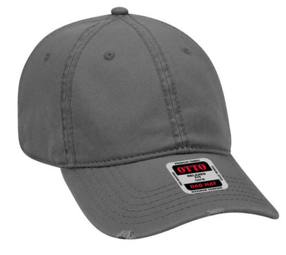 Otto Garment Washed Cotton Twill Distressed Visor Low Profile Pro Style