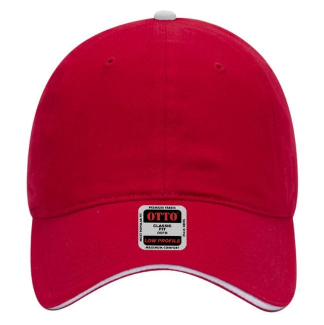 Budget Caps | Otto Brushed Cotton Twill Sandwich Visor Low Profile Pro Style