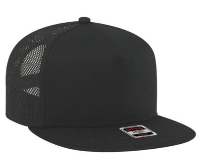 Otto 5 Panel Mid Profile Mesh Back Trucker Snapback Hat