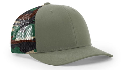 Richardson 6 Panel Trucker Printed Camo Mesh Back