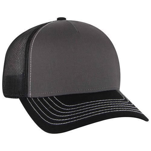 Otto Cotton Twill 5 Panel Low Profile Mesh Back Trucker Hat (Replaces 102-1318)
