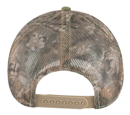 OTTO Cap Camo 6 Panel Low Profile Trucker Mesh