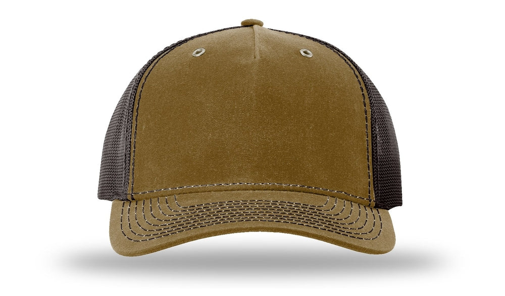 Richardson Hawthorne Workwear Waxed Cotton Trucker Mesh Hat