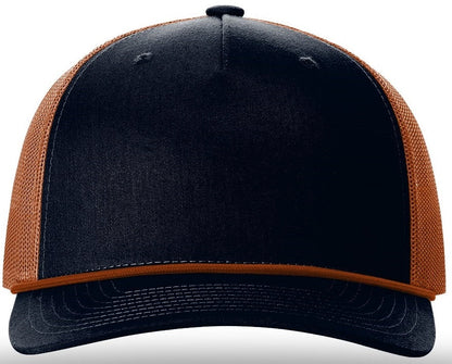 Richardson Seamless 5 Panel Roped Front Trucker Mesh Back Hat