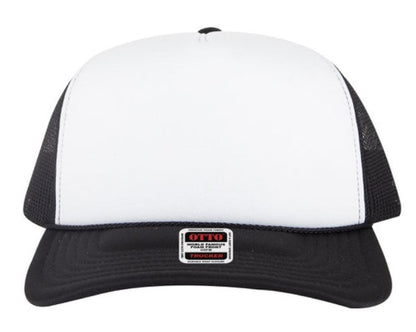 OTTO Cap 5 Panel High Crown Polyester Foam Front Mesh Back Trucker Hat