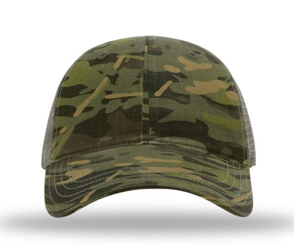 Richardson Camo 6 Panel Trucker Mesh Relaxed Tactical Multicam