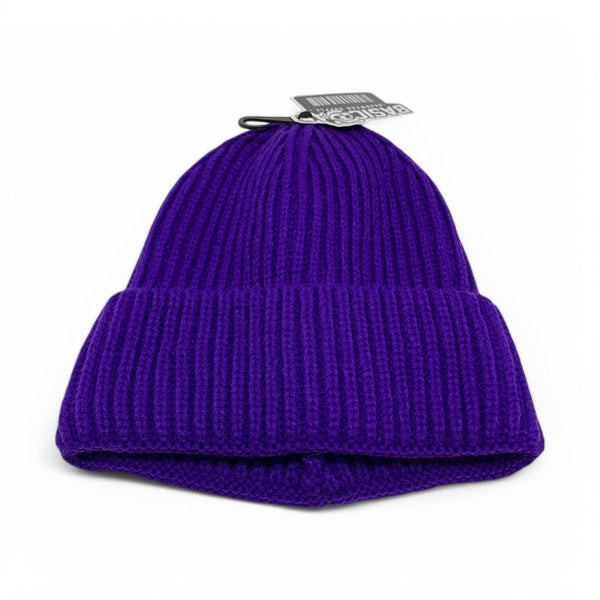 BASIC CAP Plain Fisherman Beanie PFB Knit Cap - PURPLE