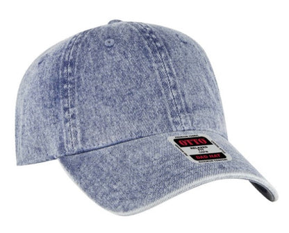 Otto 6 Panel Low Profile Snow Washed Demin Cap