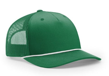 Richardson Seamless 5 Panel Roped Front Trucker Mesh Back Hat  112FPR