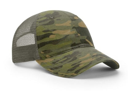 Richardson Camo 6 Panel Trucker Mesh Relaxed Tactical Multicam 111PT