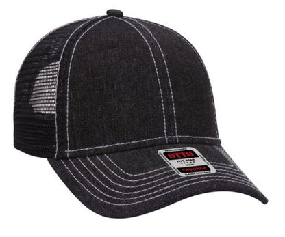 Otto Washed Denim Low Profile Pro Style Mesh Back  83-509