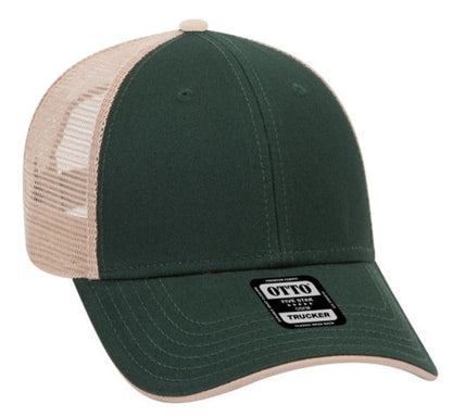 Otto Cotton Twill Colored Edge Visor Low Profile Pro Style Meshback Cap 122-945