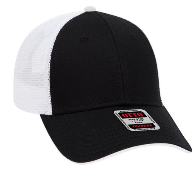 Otto Cotton Twill Colored Edge Visor Low Profile Pro Style Meshback Cap 122-945