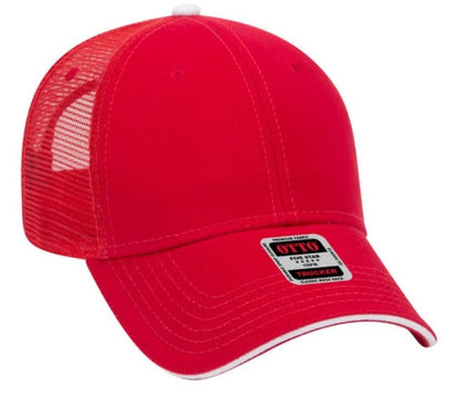 Otto Brushed Bull Denim Sandwich Visor Low Profile Pro Style Mesh Back 84-482