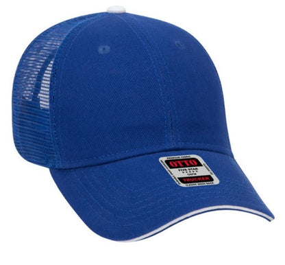 Otto Brushed Bull Denim Sandwich Visor Low Profile Pro Style Mesh Back 84-482