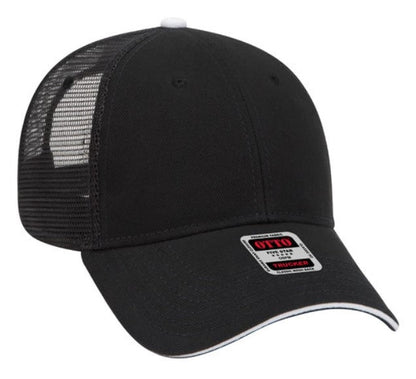 Otto Brushed Bull Denim Sandwich Visor Low Profile Pro Style Mesh Back 84-482