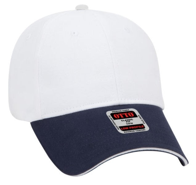 Blank Caps | Otto Brushed Cotton Twill Sandwich Visor Low Profile  23-430