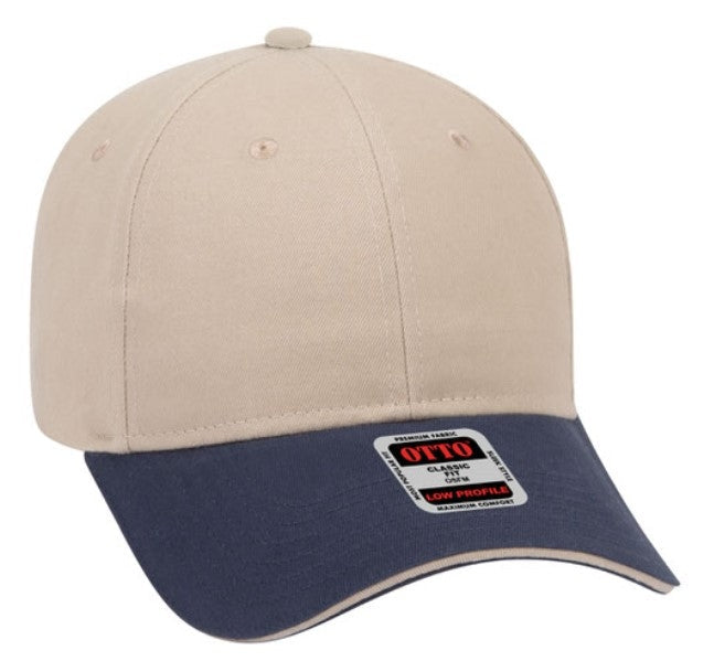 Blank Caps | Otto Brushed Cotton Twill Sandwich Visor Low Profile  23-430