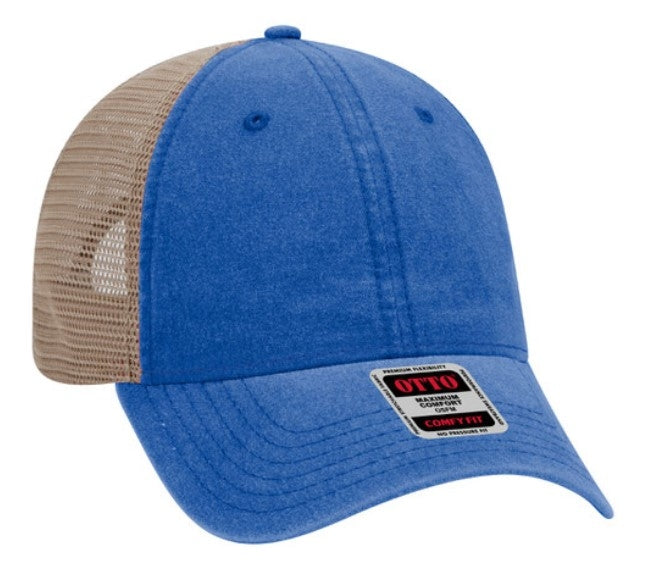 Otto 6 Panel Relaxed Low Pro Washed Pigment Dyed Cotton Twill Soft Mesh Back 121-1202