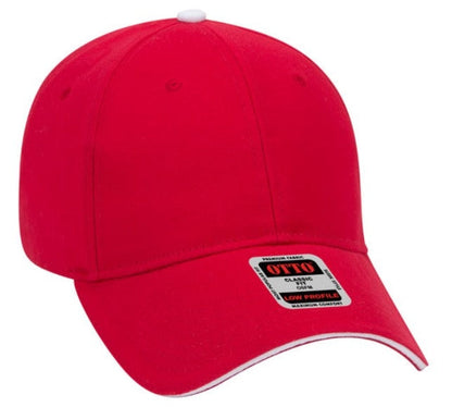Blank Caps | Otto Brushed Cotton Twill Sandwich Visor Low Profile  23-430