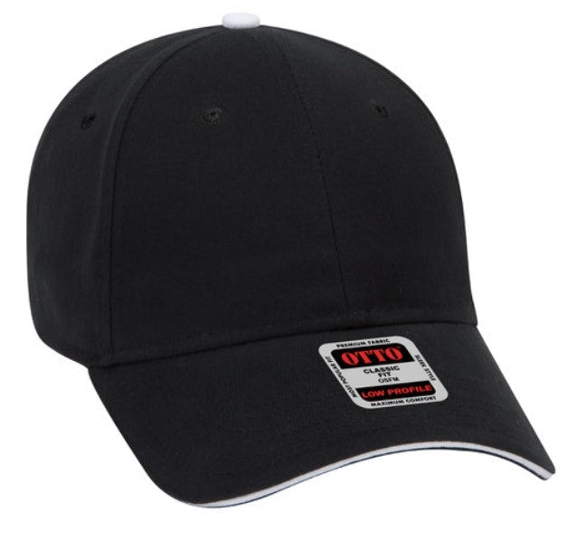 Blank Caps | Otto Brushed Cotton Twill Sandwich Visor Low Profile  23-430