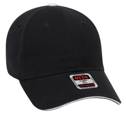 Blank Caps | Otto Brushed Cotton Twill Sandwich Visor Low Profile  23-430