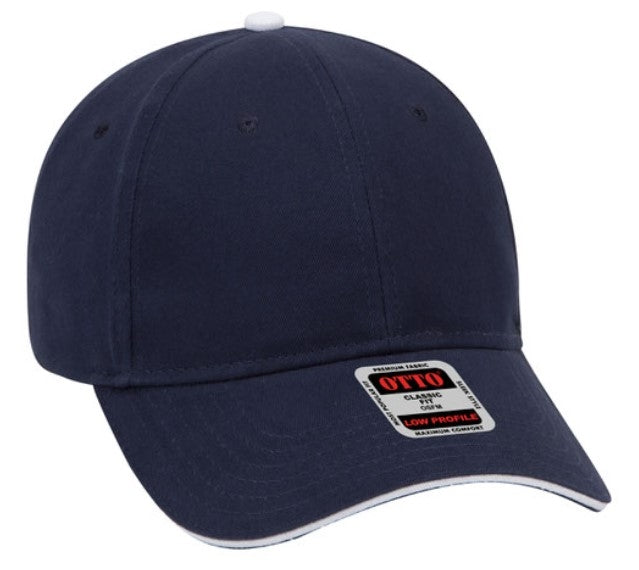 Blank Caps | Otto Brushed Cotton Twill Sandwich Visor Low Profile  23-430