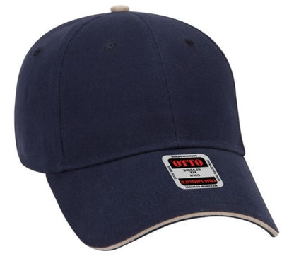 Blank Caps | Otto Brushed Cotton Twill Sandwich Visor Low Profile  23-430