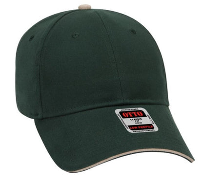 Blank Caps | Otto Brushed Cotton Twill Sandwich Visor Low Profile  23-430