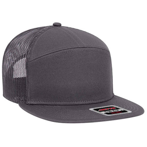 Otto 7 Panel Trucker Mesh Flat Bill 172-1298