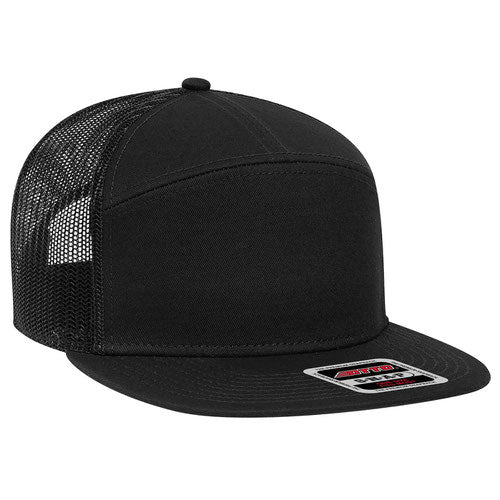 Otto 7 Panel Trucker Mesh Flat Bill 172-1298