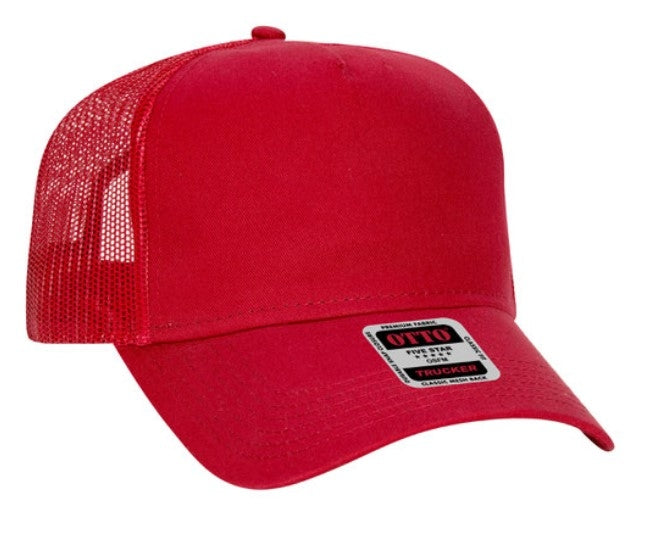 Otto Cotton Twill 5 Panel Low Profile Mesh Back Trucker Hat 102-664 (Replaces 102-1318)