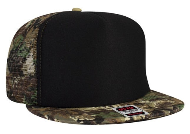 Budget Caps | Otto Foam Front Flat Visor High Crown Golf Style Mesh Back 132-1037
