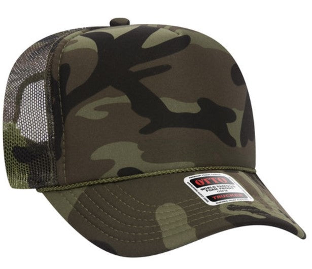 Budget Caps | Otto Foam Front High Crown Golf Mesh Back Caps 39-165