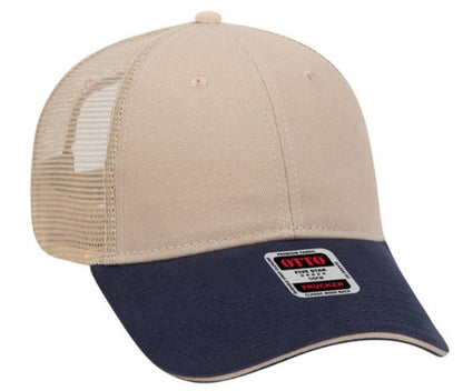 Otto Brushed Bull Denim Sandwich Visor Low Profile Pro Style Mesh Back 84-482