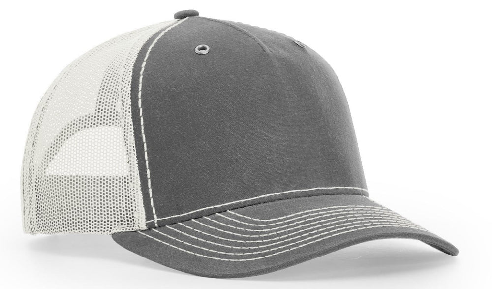 Richardson Hawthorne Workwear Waxed Cotton Trucker Mesh Hat 112WH