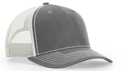 Richardson Hawthorne Workwear Waxed Cotton Trucker Mesh Hat 112WH