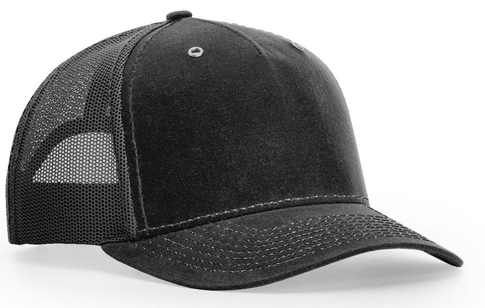 Richardson Hawthorne Workwear Waxed Cotton Trucker Mesh Hat 112WH