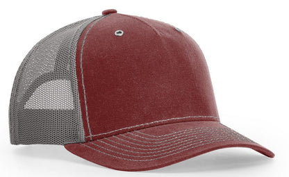 Richardson Hawthorne Workwear Waxed Cotton Trucker Mesh Hat 112WH