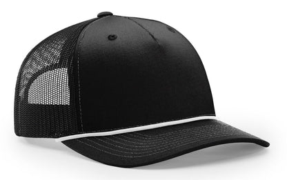 Richardson Seamless 5 Panel Roped Front Trucker Mesh Back Hat  112FPR
