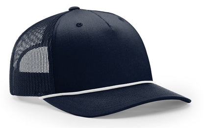 Richardson Seamless 5 Panel Roped Front Trucker Mesh Back Hat  112FPR