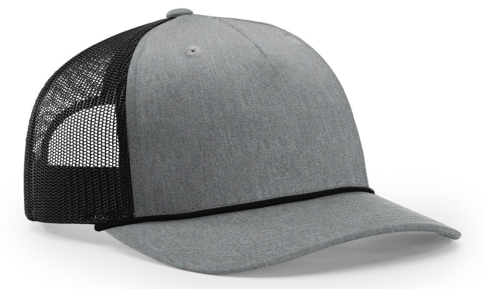 Richardson Seamless 5 Panel Roped Front Trucker Mesh Back Hat  112FPR
